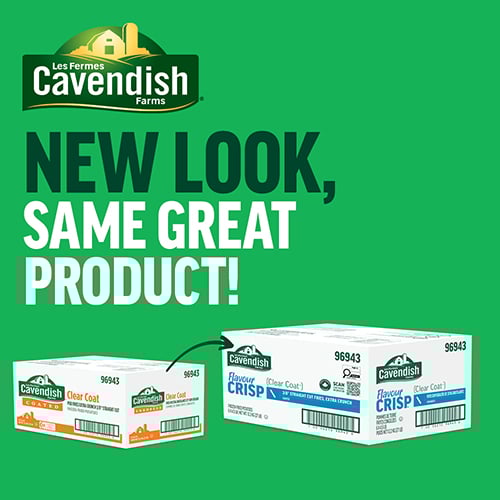 3/8" STRAIGHT CUT FRIES, EXTRA CRUNCH - box