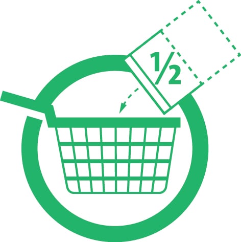 2. Place half a bag of frozen product in the basket.