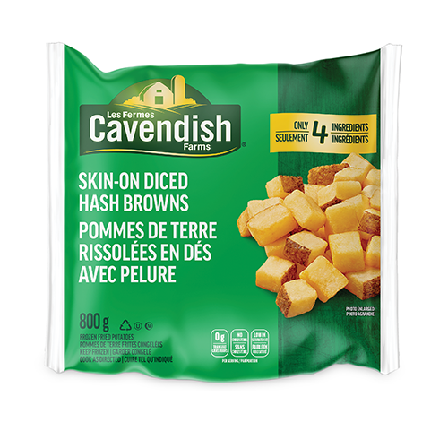 Pommes de terre rissolés en dés avec pelure