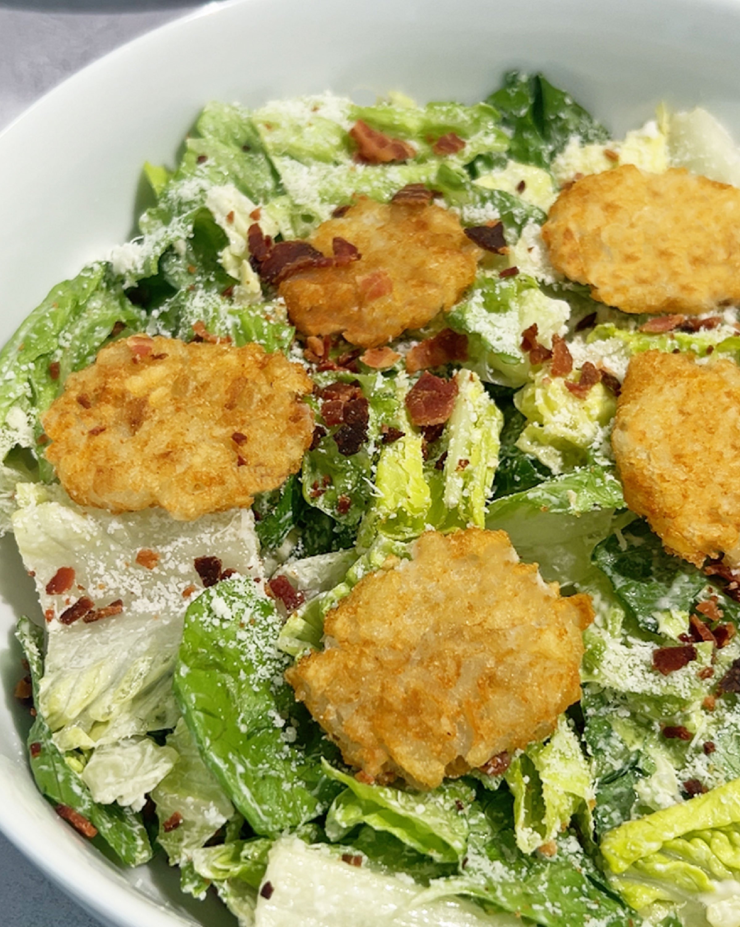 Caesar Salad with Potato Tots Recipe | Cavendish Farms