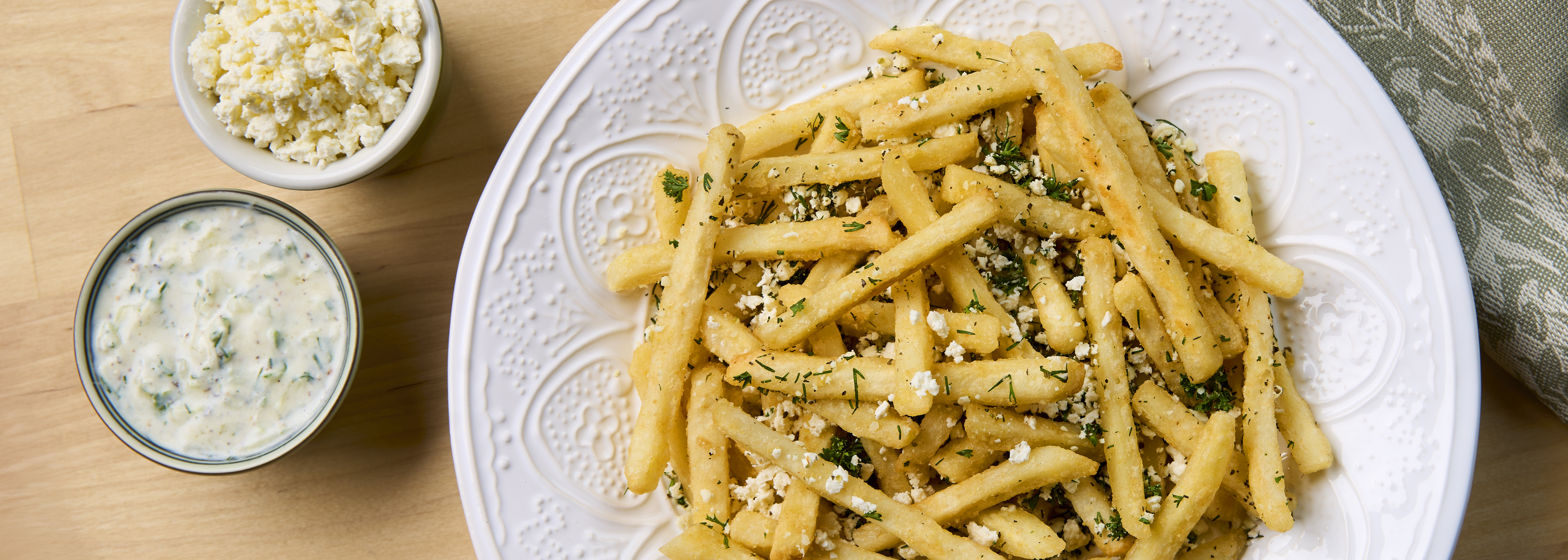 Baked Greek Feta Fries w/ Creamy Tzatziki | Cavendish Farms