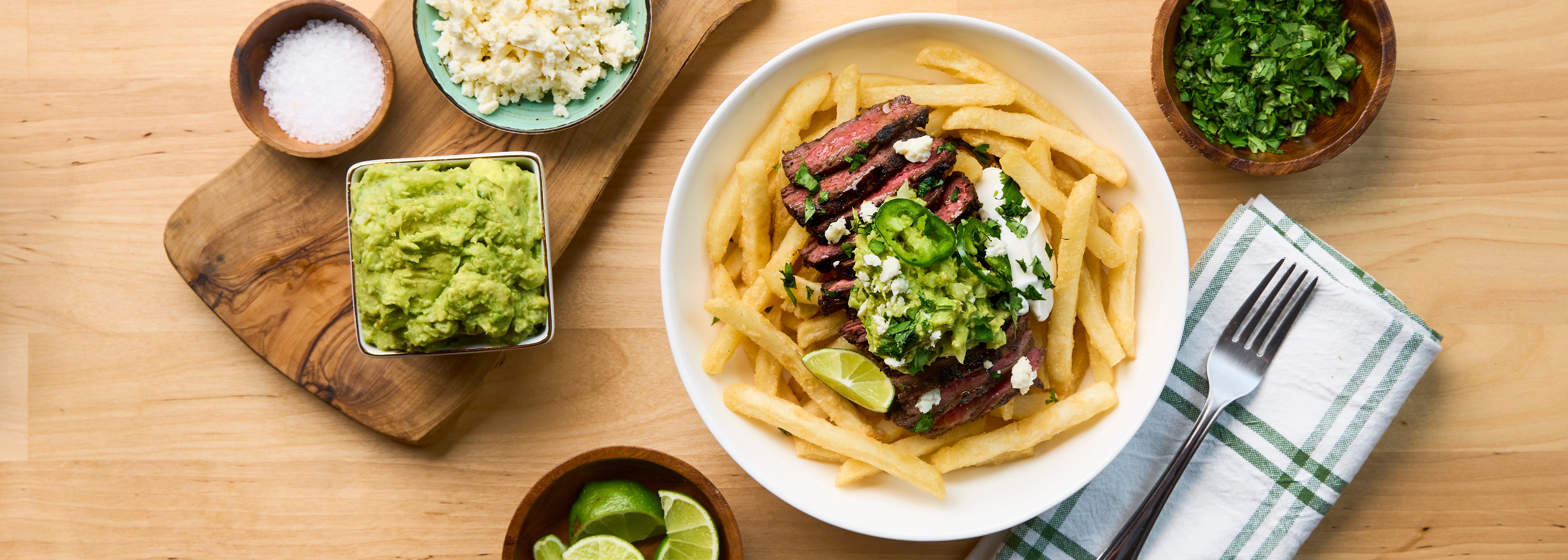 Carne Asada Straight Cut Fries with Guac | Cavendish Farms