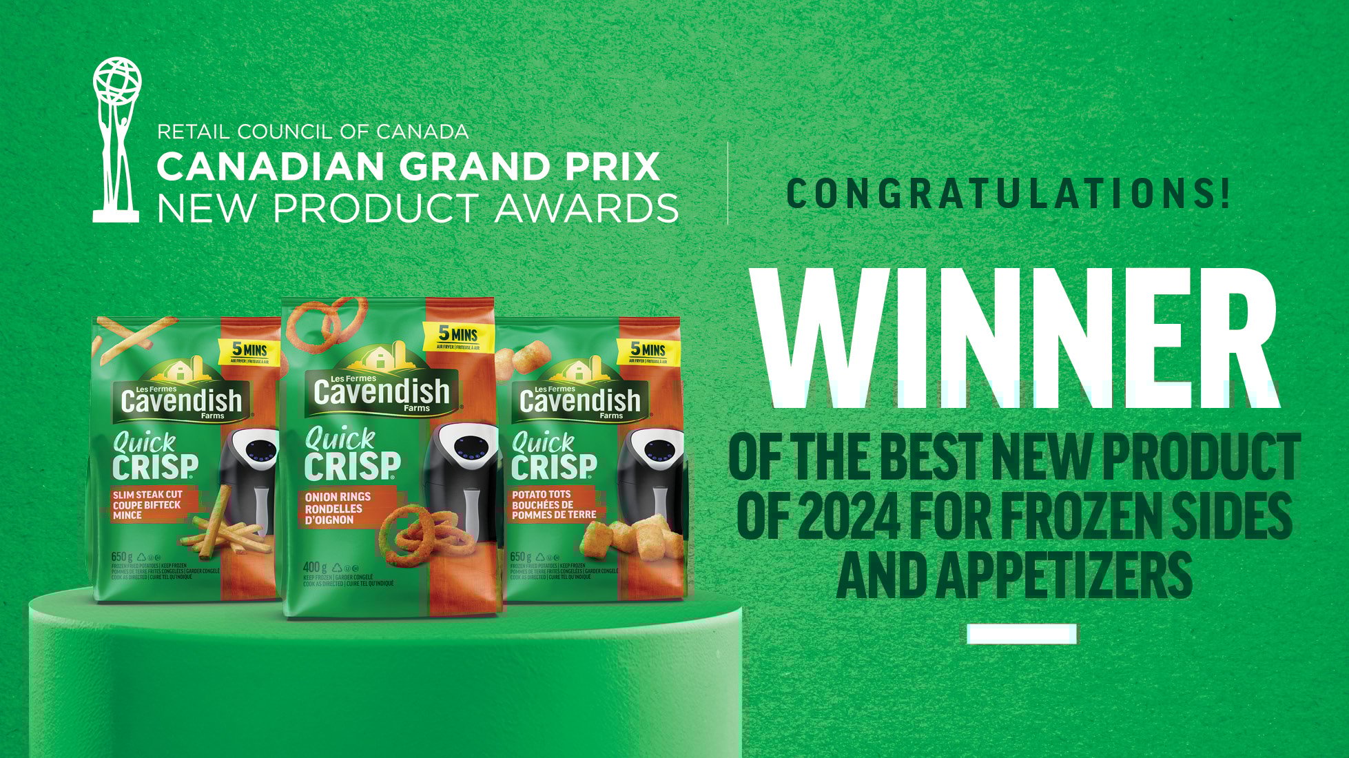 Cavendish Farms Quick Crisp® Wins Canadian Grand Prix New Product Award