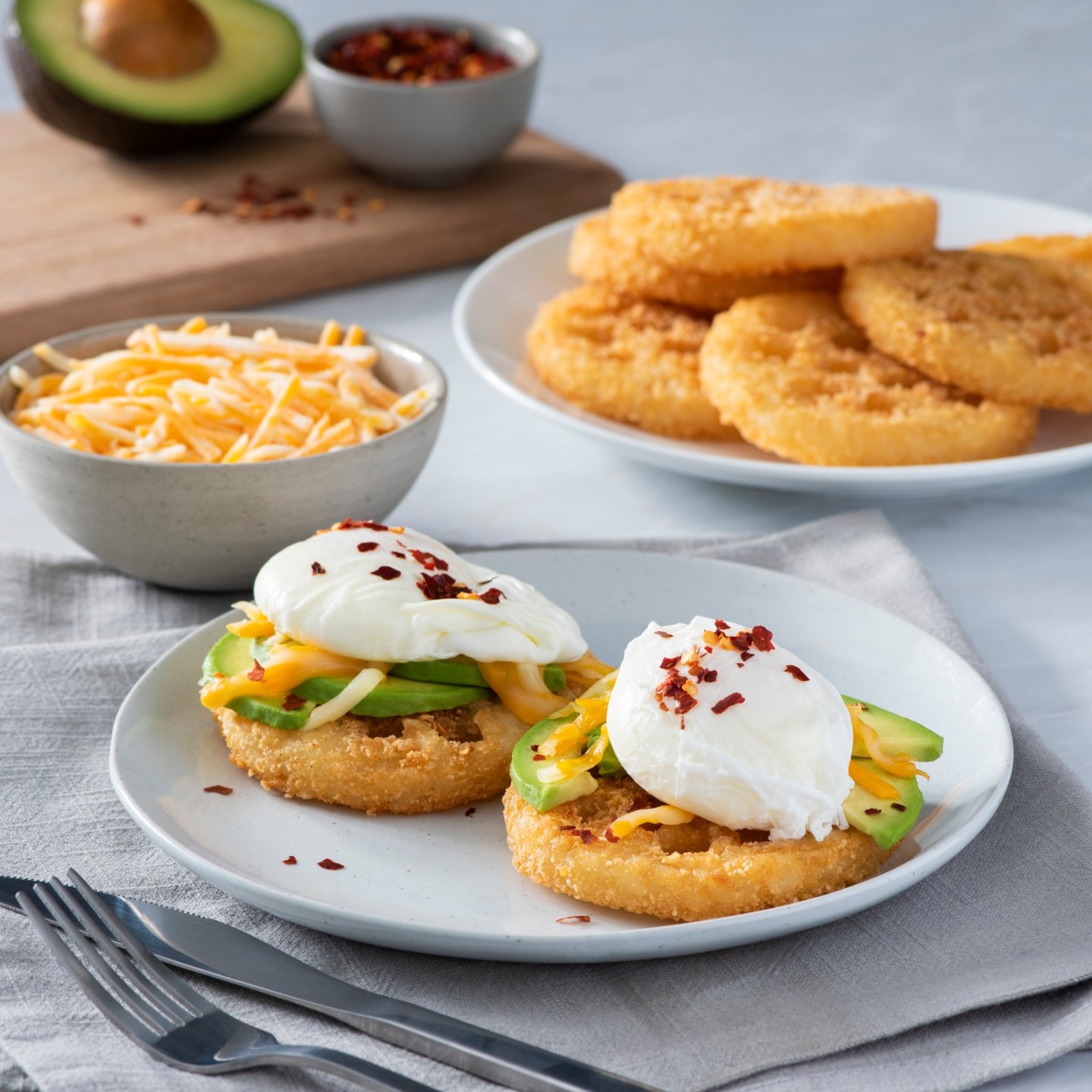 Cheesy Waffle Avocado Toast Recipe | Cavendish Farms