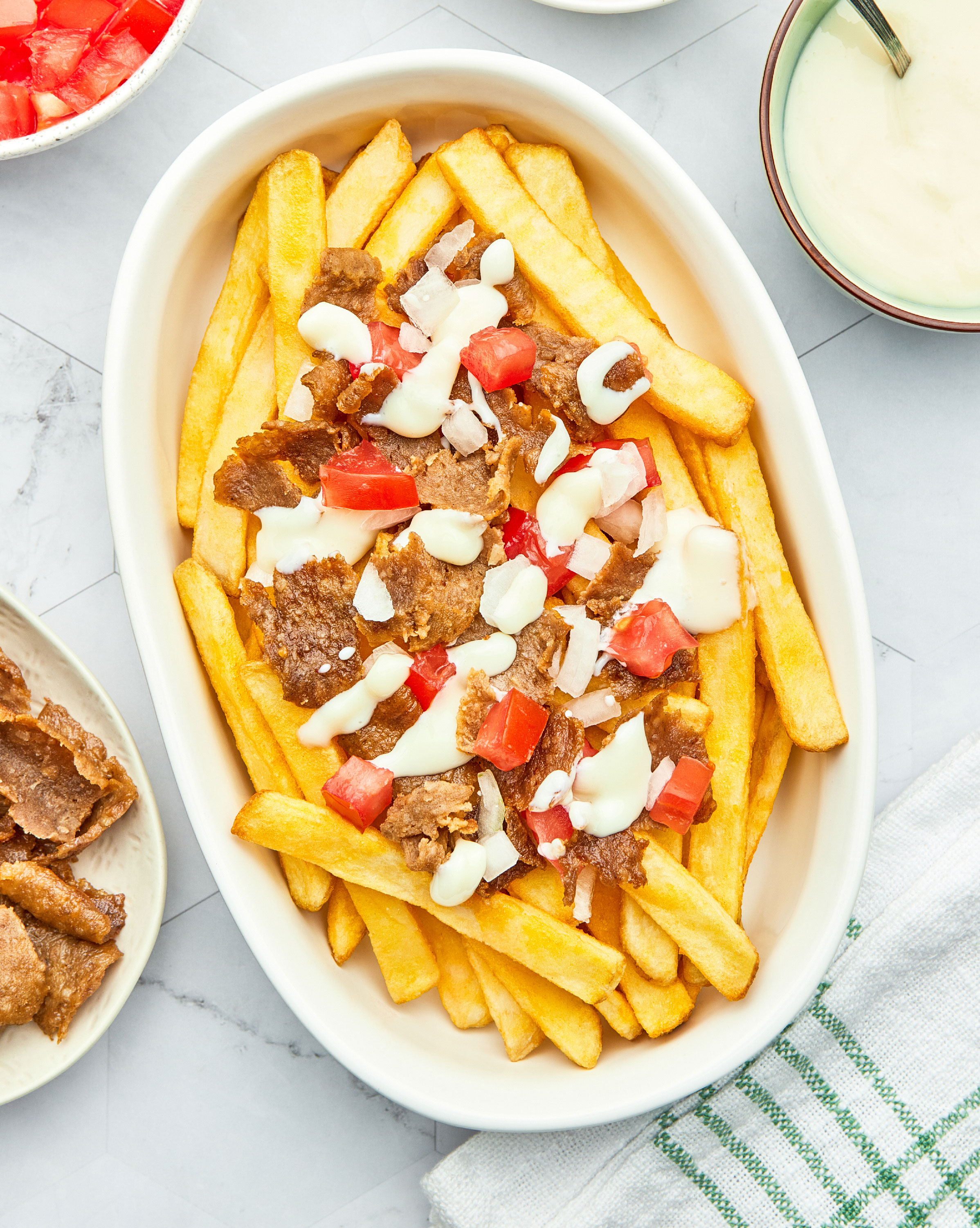 Donair Poutine on Slim Steak Cut Fries | Cavendish Farms