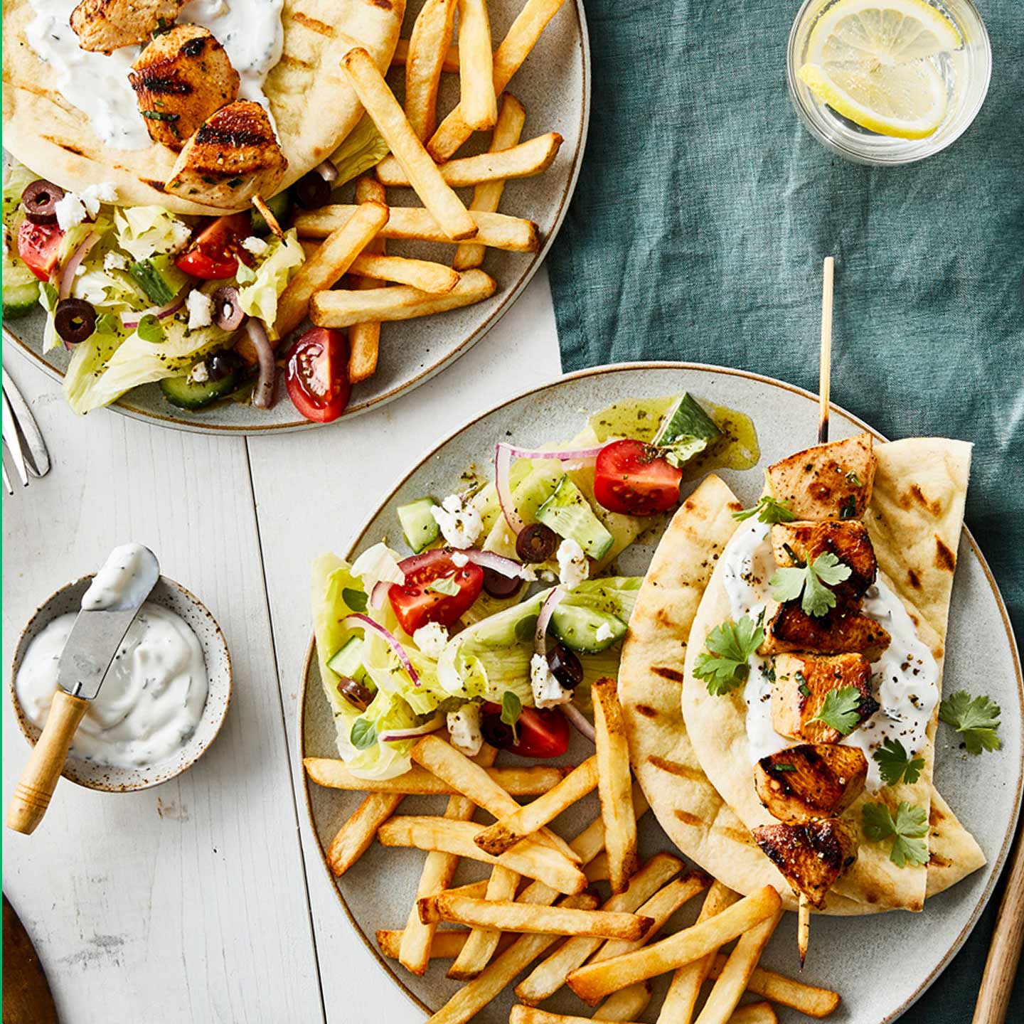 Greek Chicken Souvlaki with Pub Fries | Cavendish Farms
