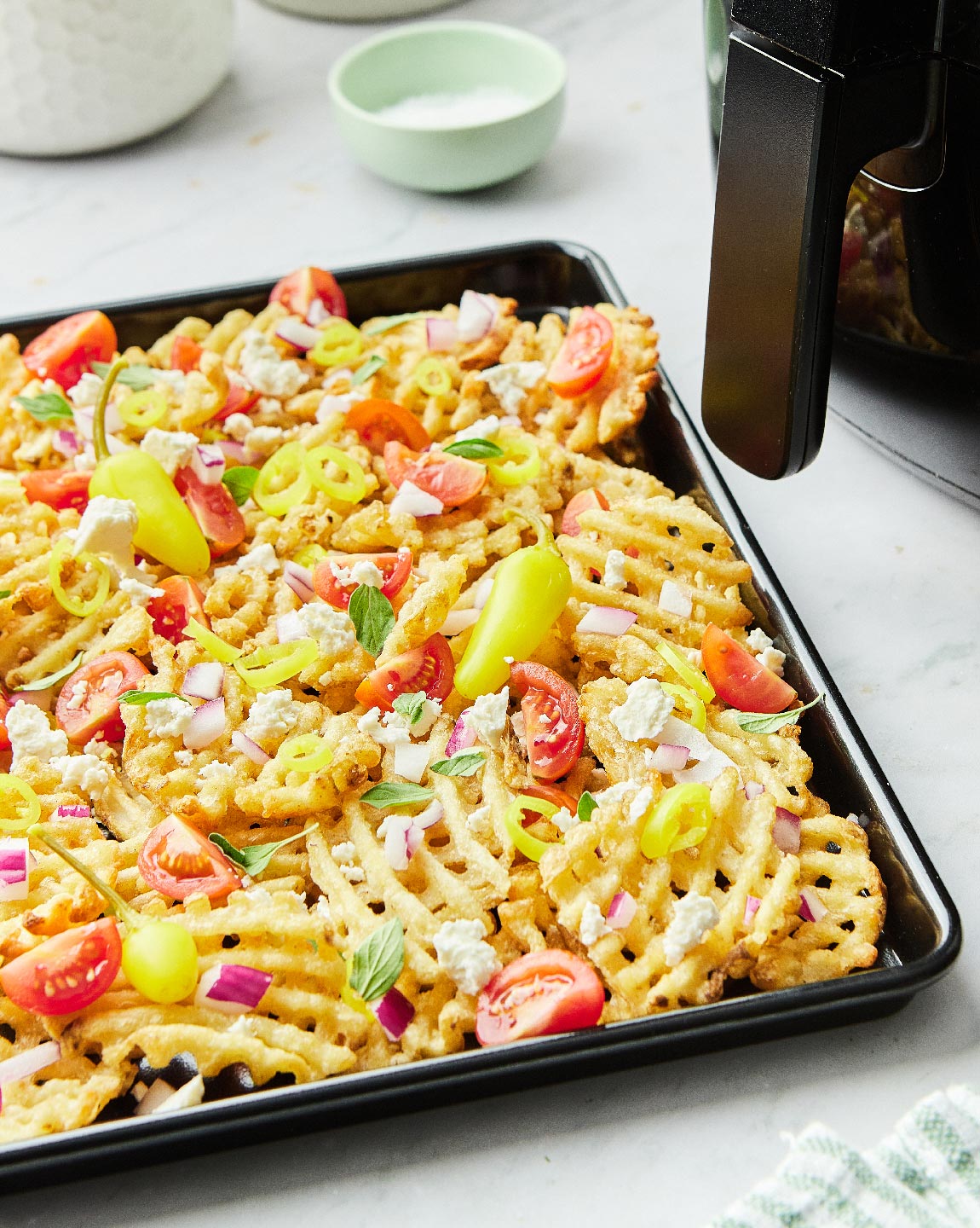 Loaded Greek Waffle Fries | Cavendish Farms