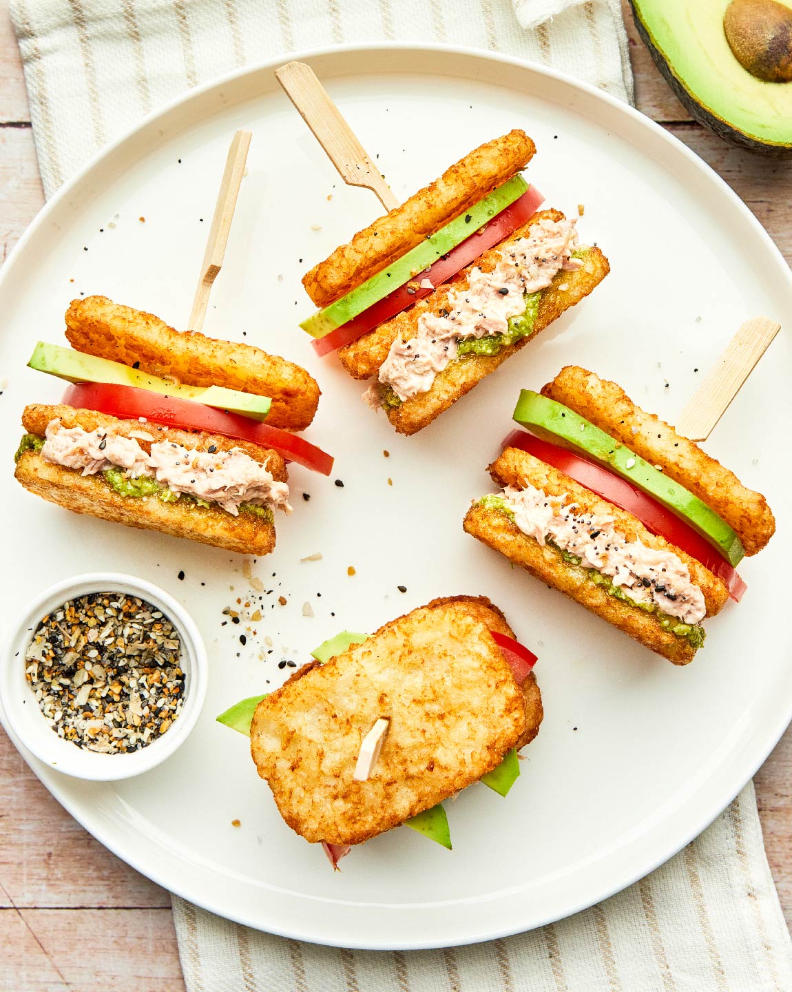 Mini Hash Brown Patty Tunacado Sandwiches | Cavendish Farms