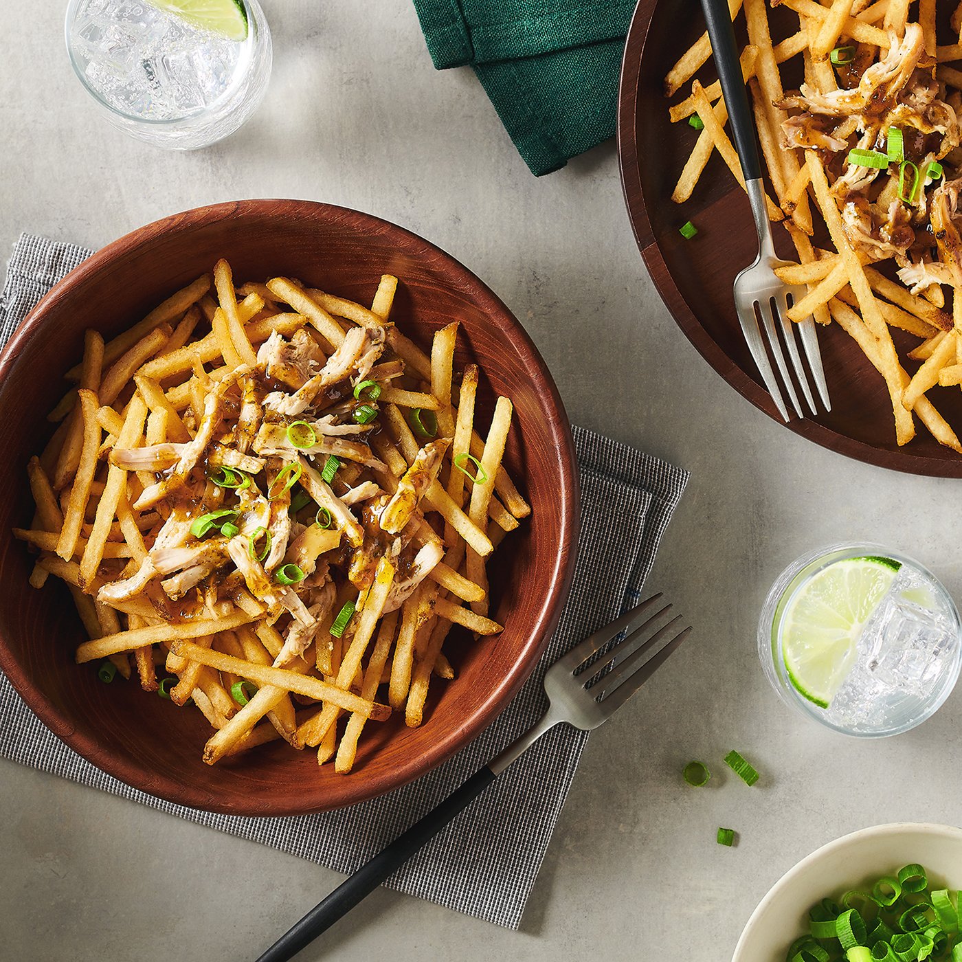 Pulled Jerk Chicken with Fries Recipe | Cavendish Farms