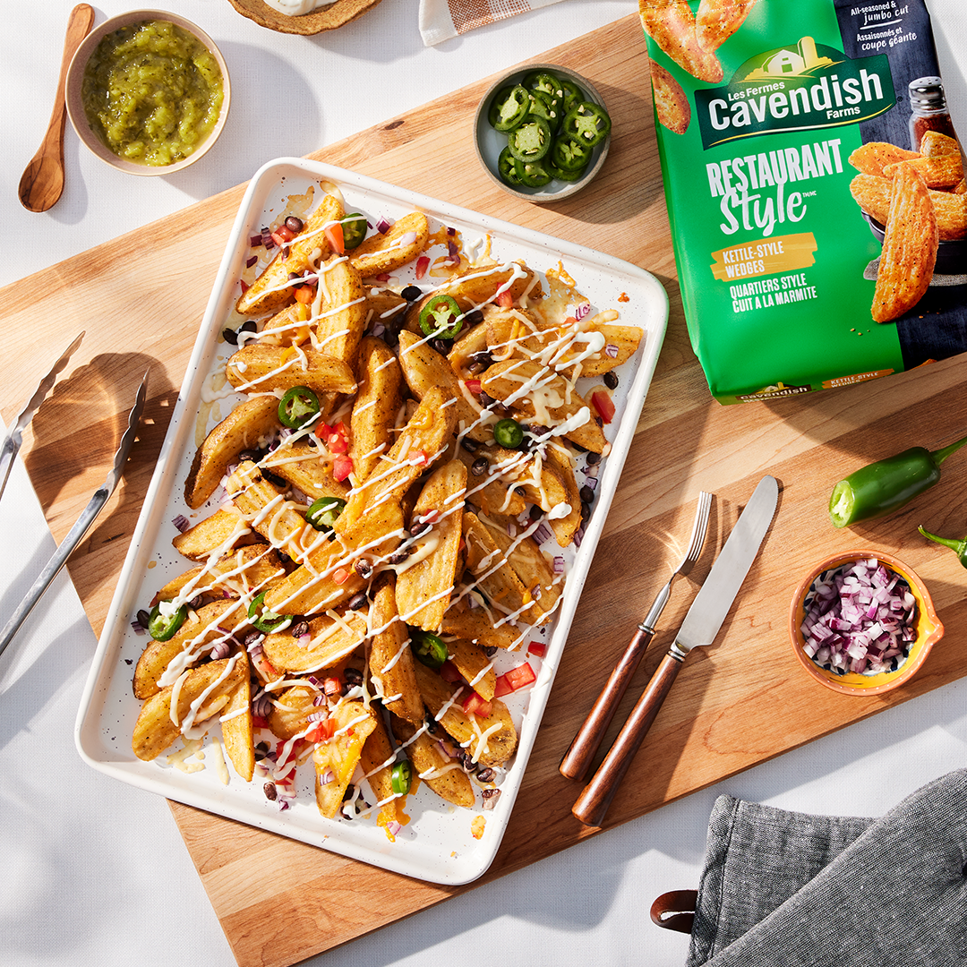 Sheet Pan Wedge Nachos Recipe | Cavendish Farms