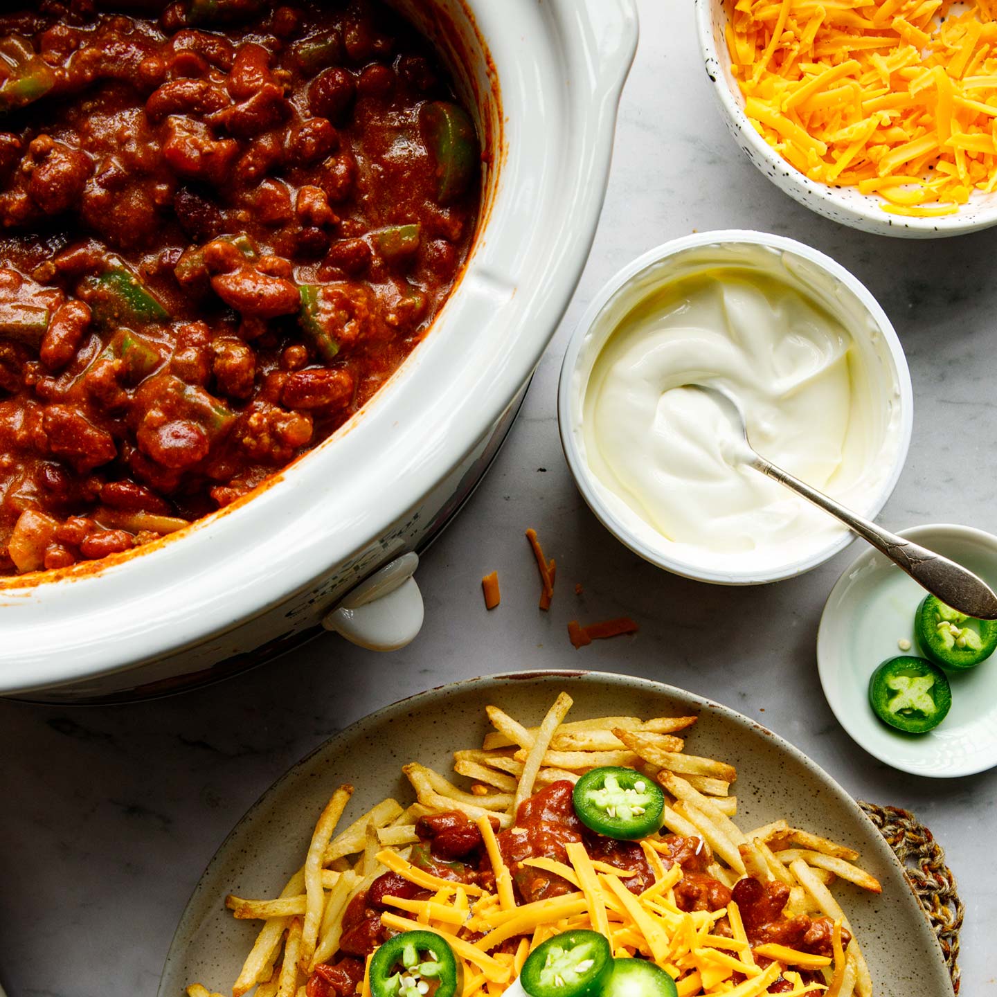 Slow Cooker Chili Fries Cavendish Farms