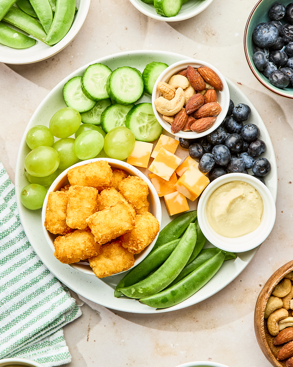Easy Snack Plate with Potato Tots Recipe | Cavendish Farms