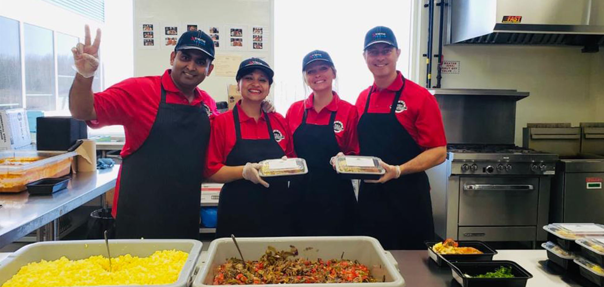 Volunteers delivering free meals to people affected by the pandemic