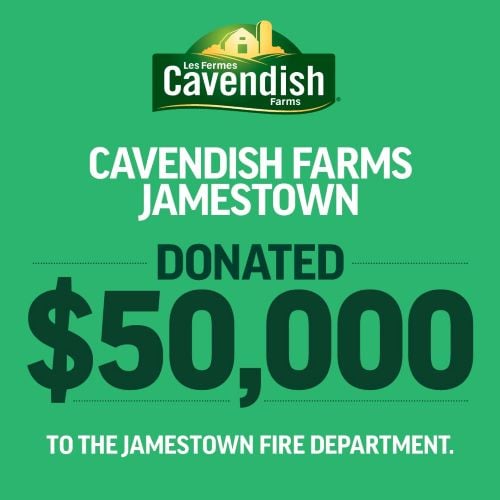 Cavendish Farms Donates $50,000 to the Jamestown Fire Department